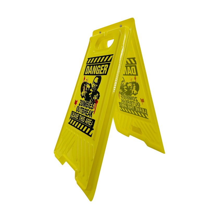 Stående skylt Warning