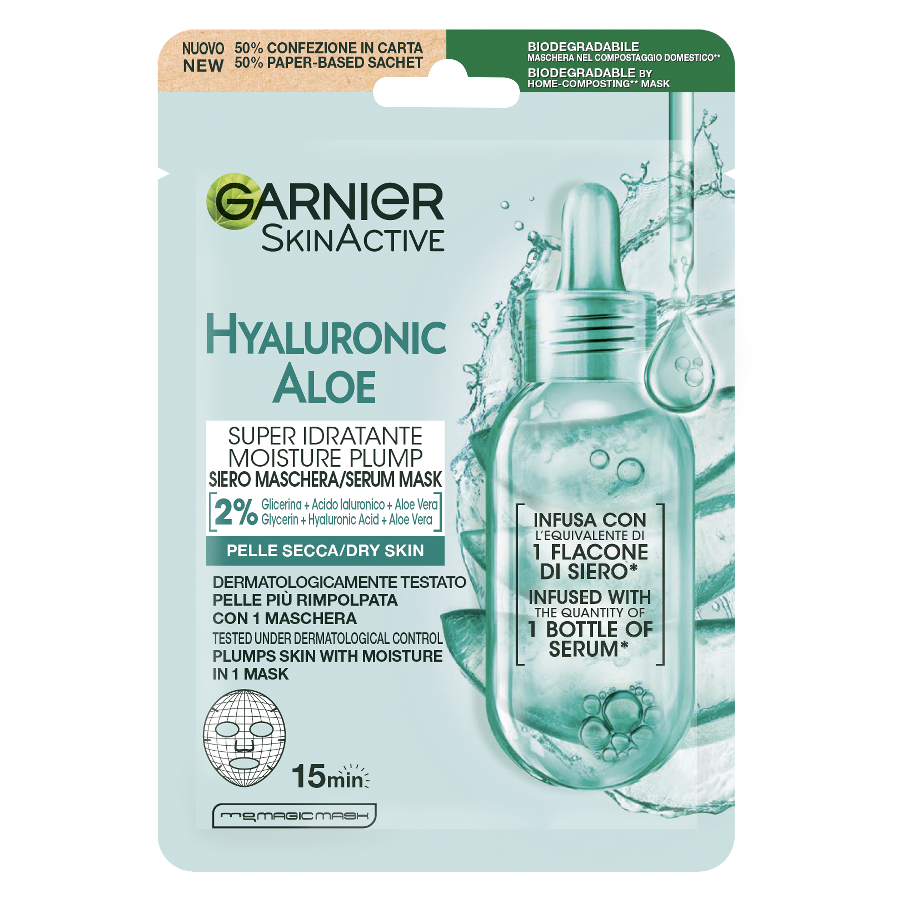 Skin Active HydraBomb Sheet Mask Hyaluronic Acid & Aloe Vera
