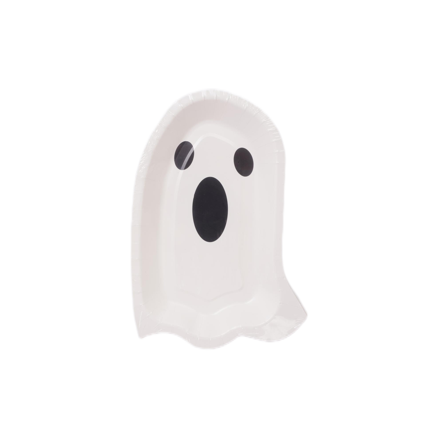 Papperstallrik spökform