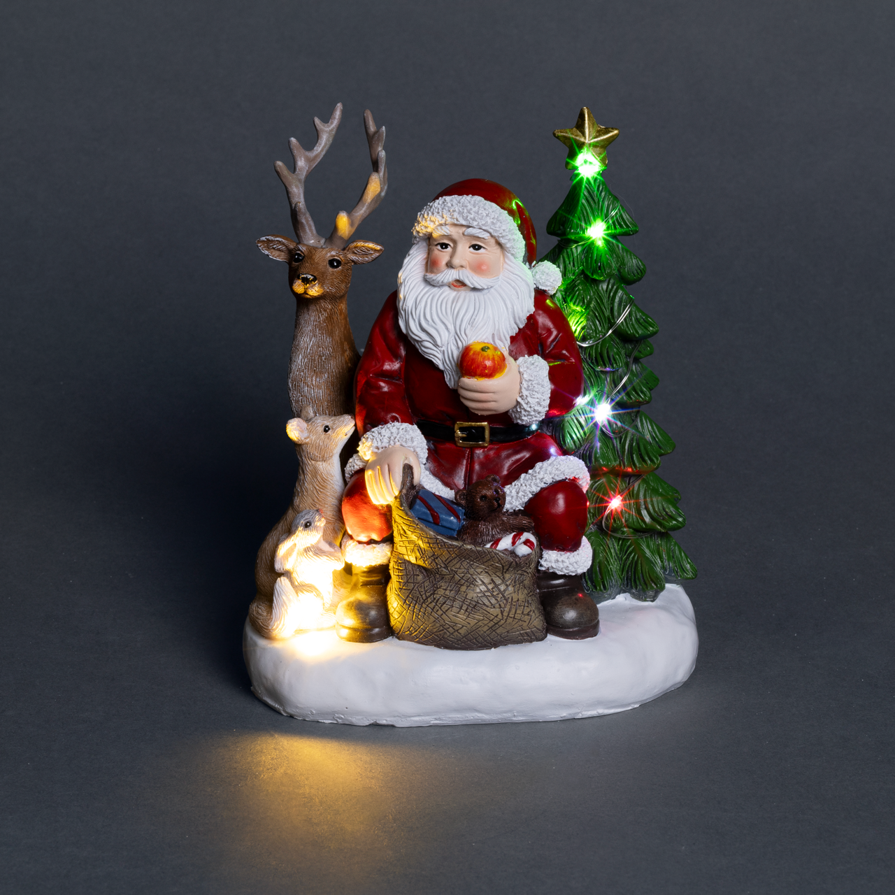 LED-tomte med ren