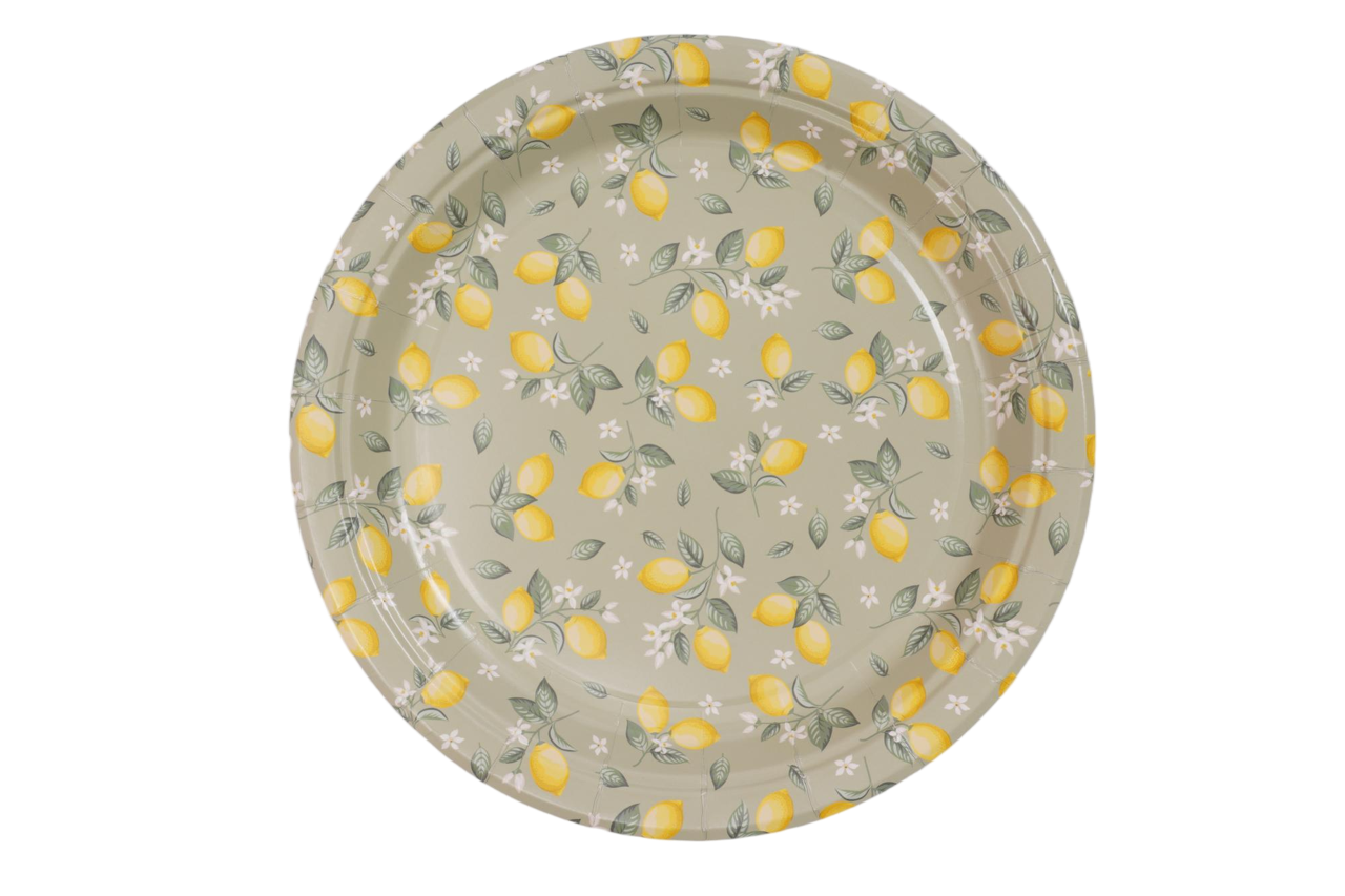 Papperstallrik Citroner