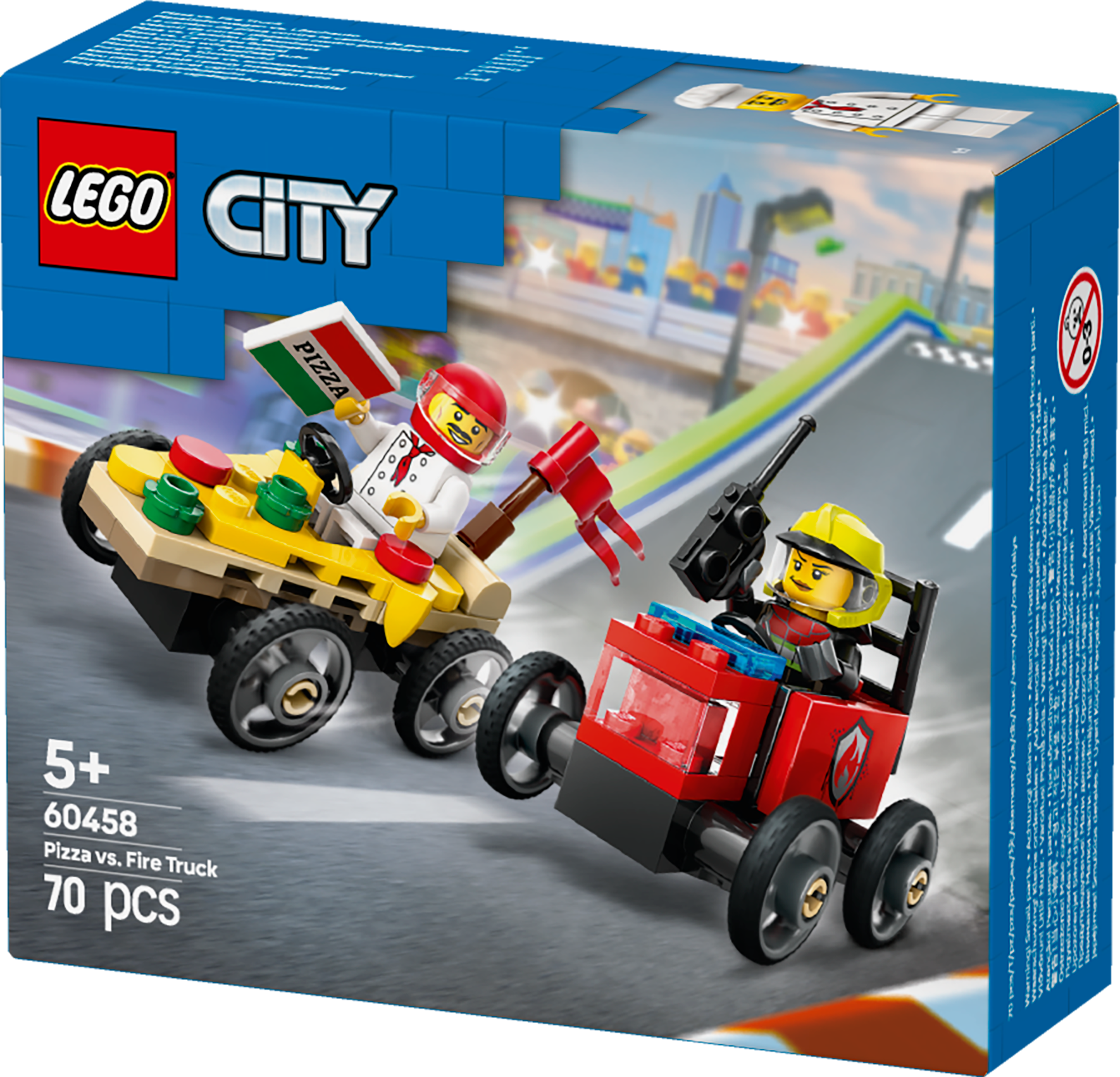 LEGO® City Great Vehicles Pizzabil mot brandbil