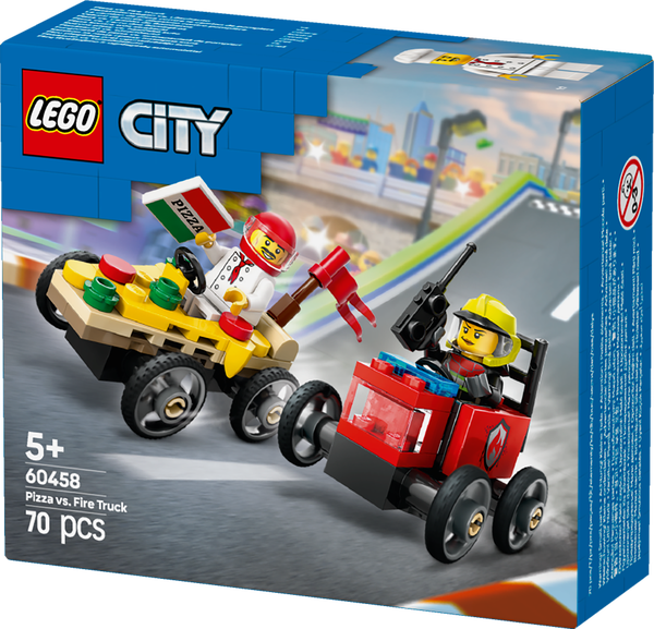 LEGO® City Great Vehicles Pizzabil mot brandbil