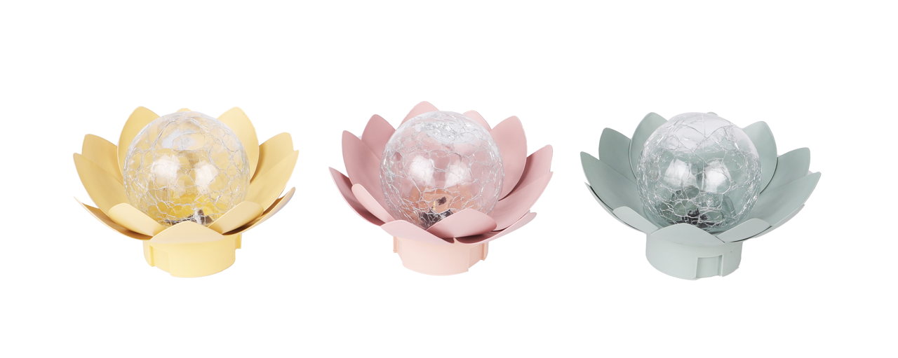 Solcellslampa Lotuslilja