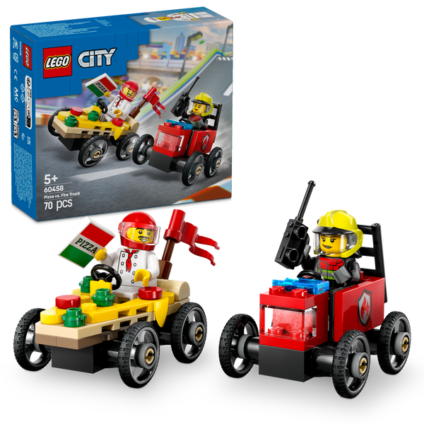 LEGO® City Great Vehicles Pizzabil mot brandbil